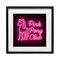 Stupell Industries Pink Pony Club Neon Framed Print Under Glass, design by Grotto Studios
